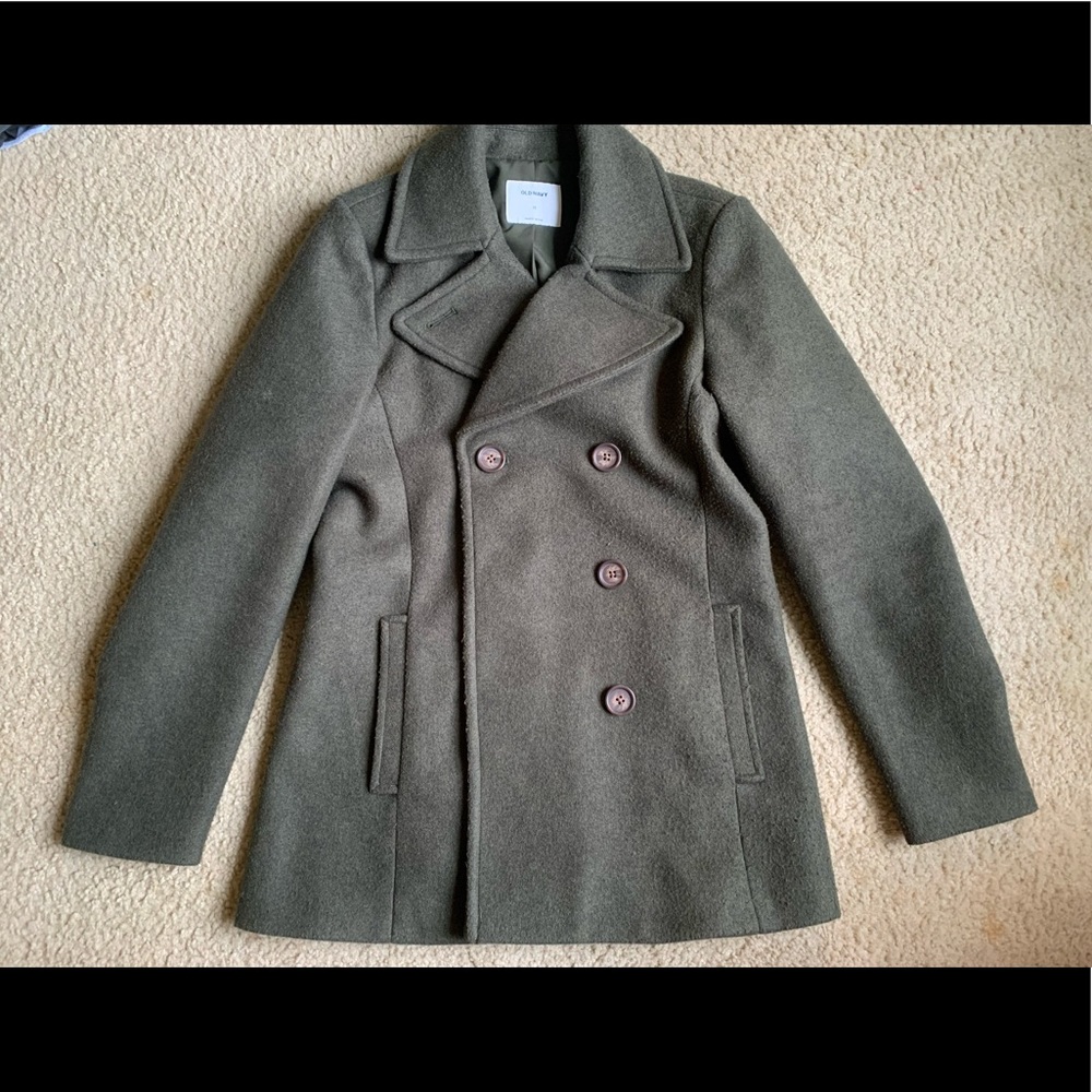 Old Navy super soft green pea coat